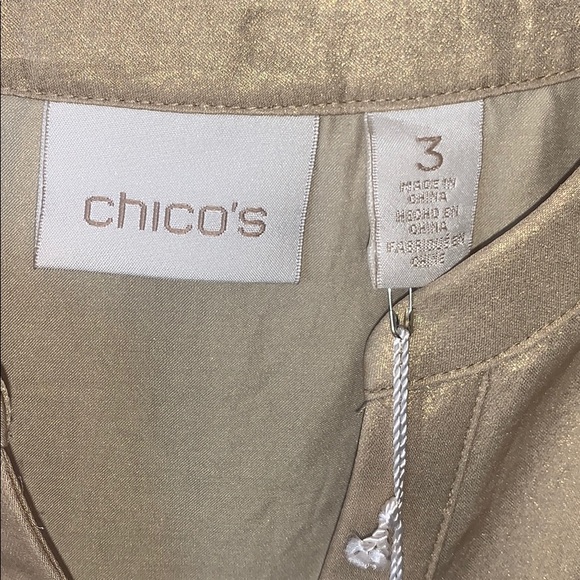 NWT Chico’s Gold Top - Picture 3 of 10